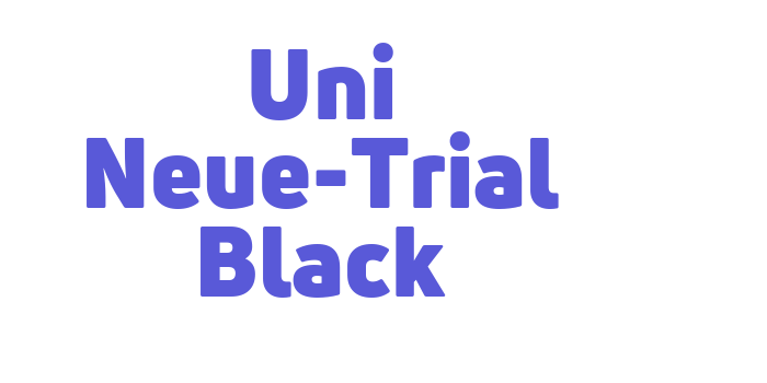 Uni Neue-Trial Black Font Download