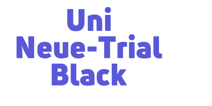 Uni Neue-Trial Black Font