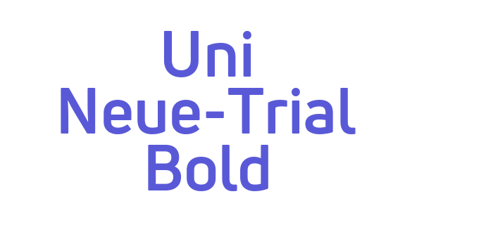 Uni Neue-Trial Bold Font Download