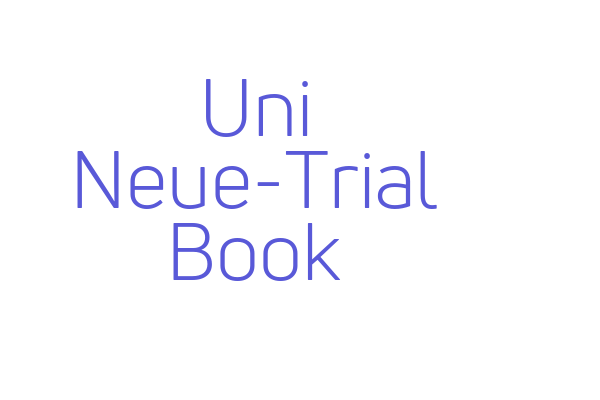 Uni Neue-Trial Book Font