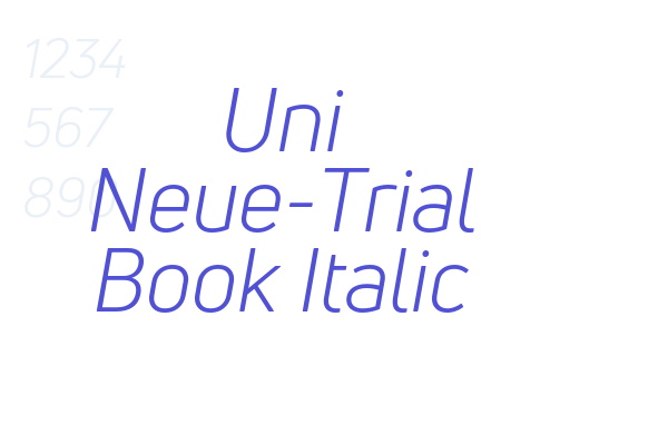 Uni Neue-Trial Book Italic