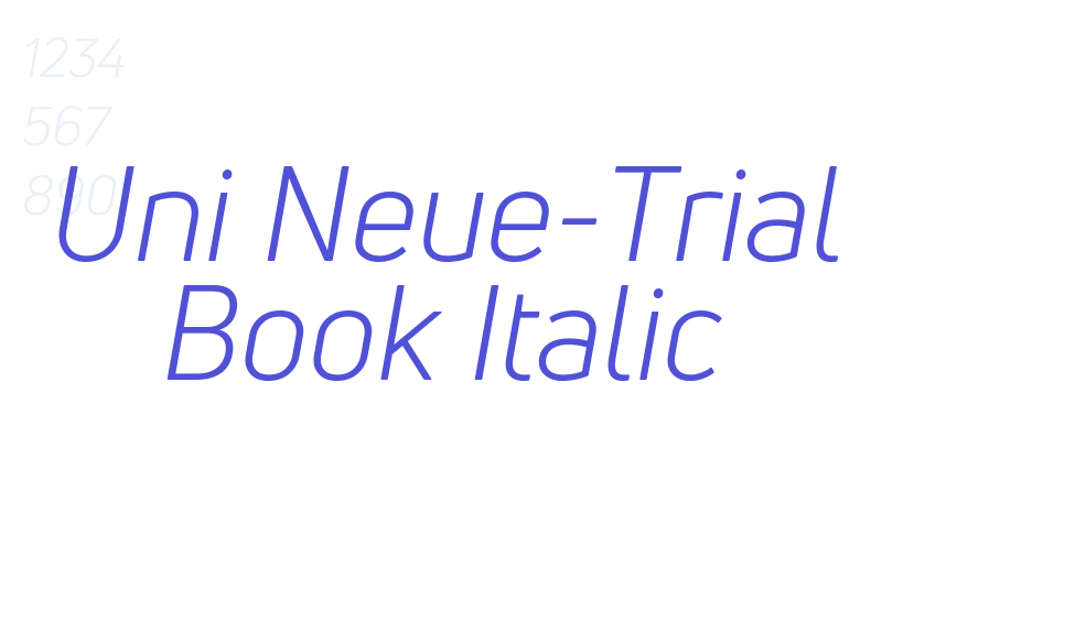 Uni Neue-Trial Book Italic-font-download