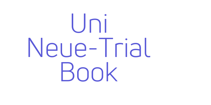 Uni Neue-Trial Book Font Download