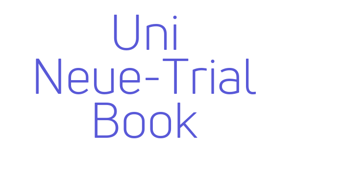 Uni Neue-Trial Book Font