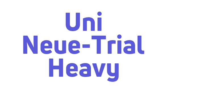 Uni Neue-Trial Heavy Font Download