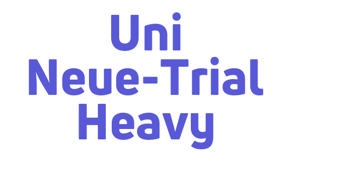 Uni Neue-Trial Heavy Font