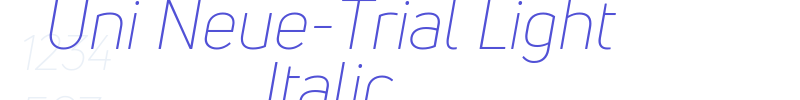 Uni Neue-Trial Light Italic-font