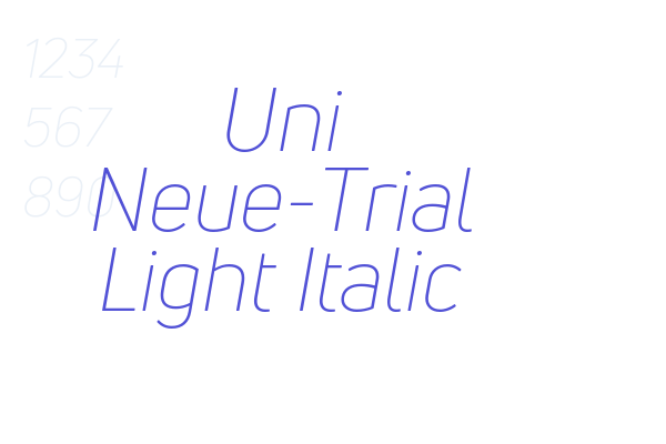 Uni Neue-Trial Light Italic