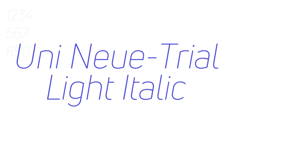 Uni Neue-Trial Light Italic-font-download