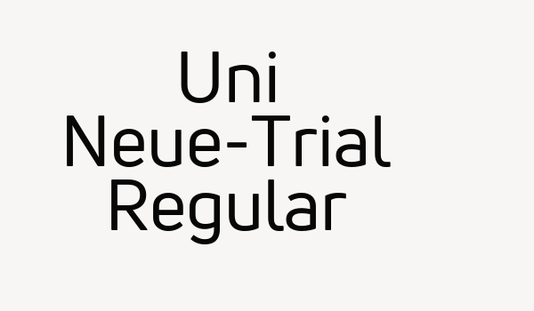 Uni Neue-Trial Regular Font