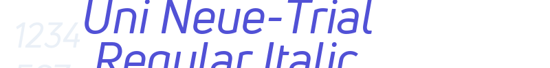 Uni Neue-Trial Regular Italic-font
