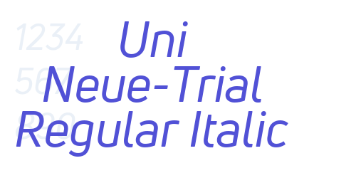 Uni Neue-Trial Regular Italic-font-download
