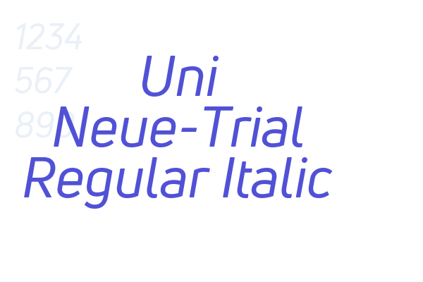 Uni Neue-Trial Regular Italic