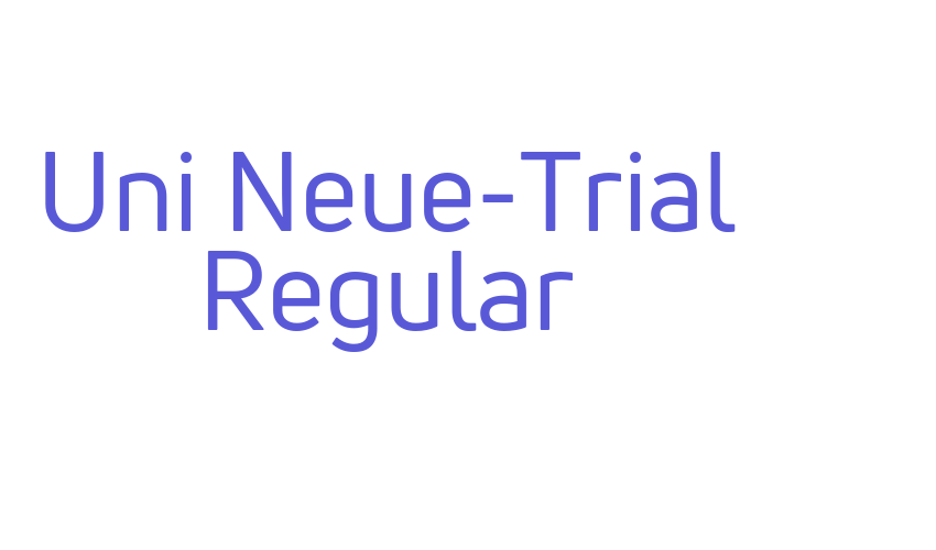 Uni Neue-Trial Regular Font Download