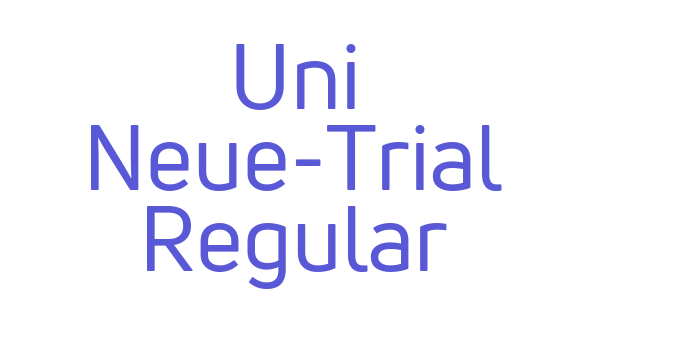 Uni Neue-Trial Regular Font Download