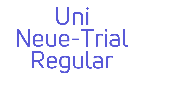 Uni Neue-Trial Regular Font