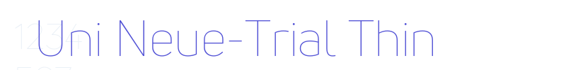 Uni Neue-Trial Thin-font