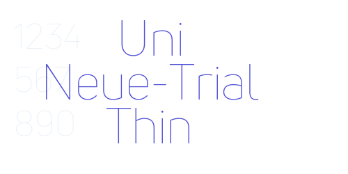 Uni Neue-Trial Thin-font-download