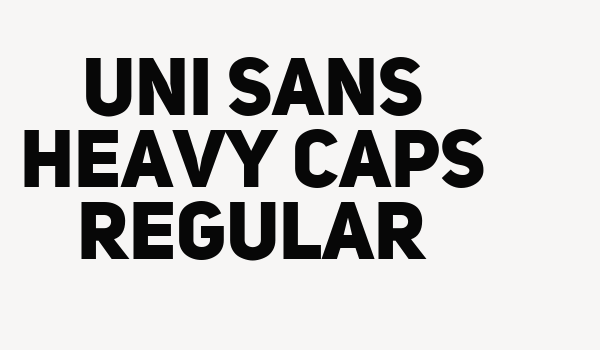 Uni Sans Heavy CAPS Regular Font