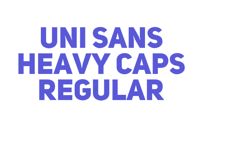 Uni Sans Heavy CAPS Regular Font Download