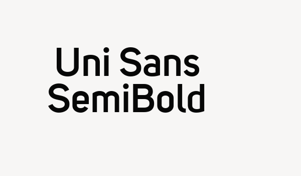 Uni Sans SemiBold Font