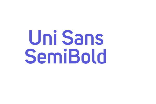 Uni Sans SemiBold Font