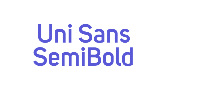 Uni Sans SemiBold Font Download