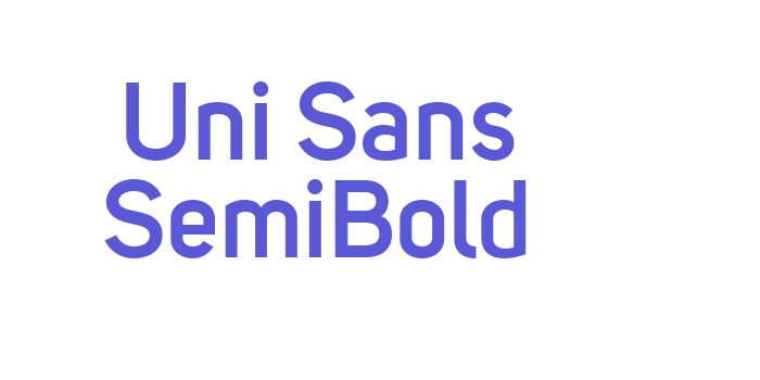 Uni Sans SemiBold Font