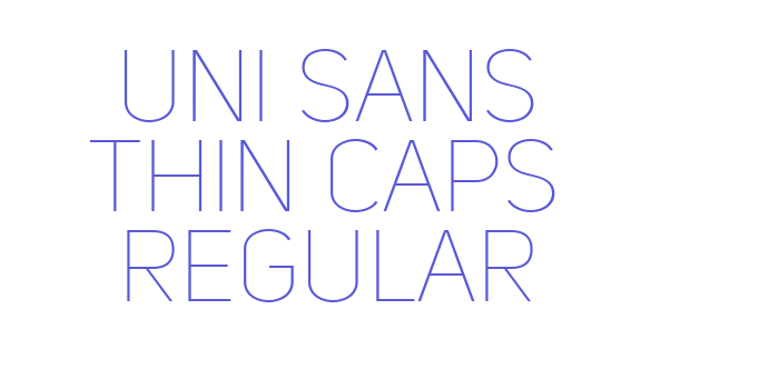 Uni Sans Thin CAPS Regular Font Download