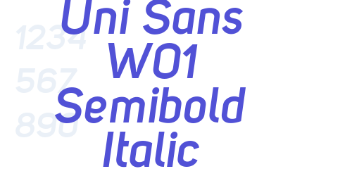 Uni Sans W01 Semibold Italic