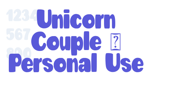 Unicorn Couple – Personal Use font free