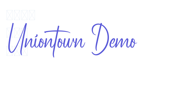 Uniontown Demo font free