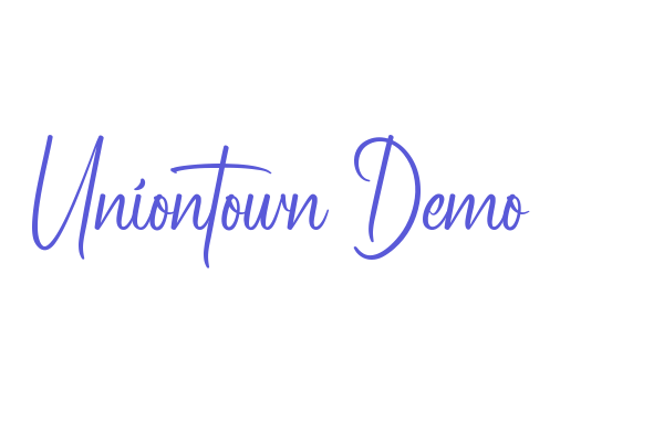 Uniontown Demo Font