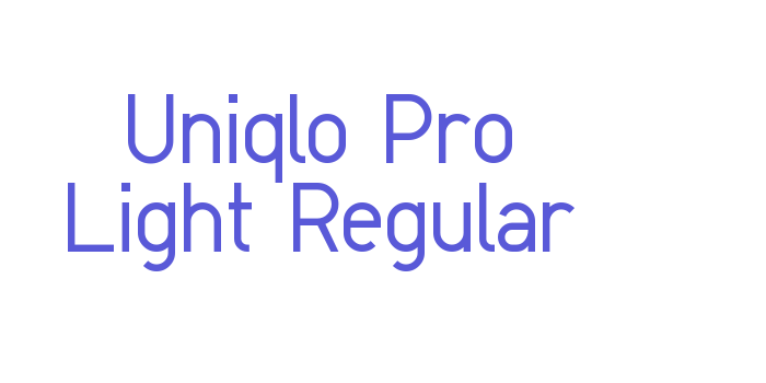 Uniqlo Pro Light Regular Font Download