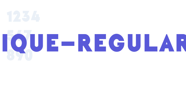 Unique-Regular font free