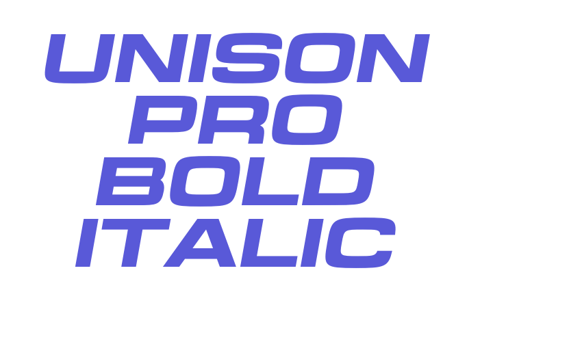 Unison Pro Bold Italic Font