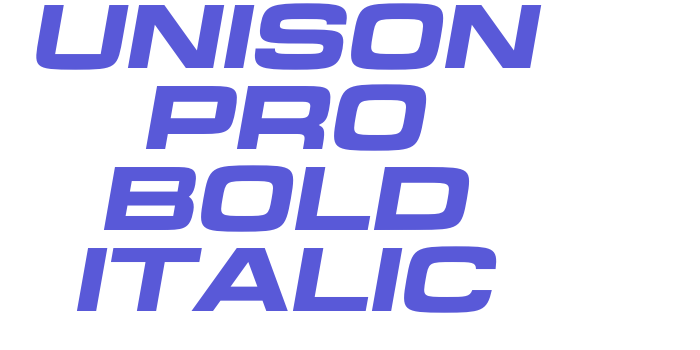 Unison Pro Bold Italic Font Download