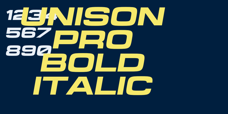 Unison Pro Bold Italic