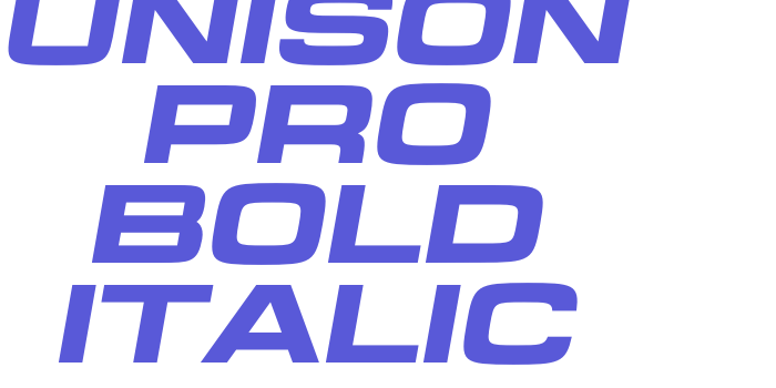 Unison Pro Bold Italic Font