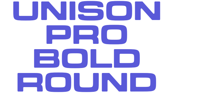 Unison Pro Bold Round Font Download