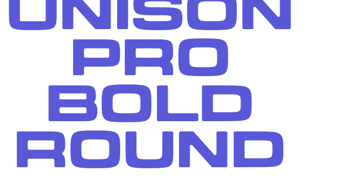 Unison Pro Bold Round Font