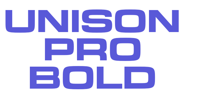 Unison Pro Bold Font