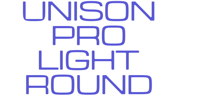 Unison Pro Light Round Font Download