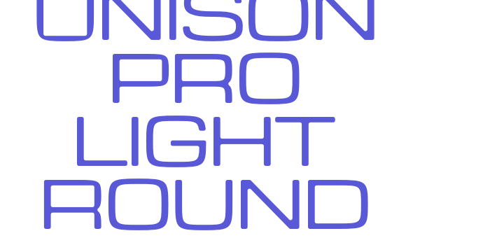 Unison Pro Light Round Font