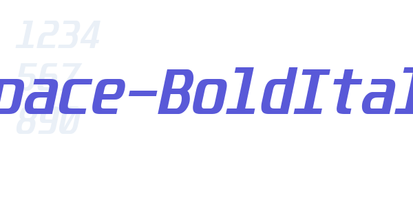 Unispace-BoldItalic font free