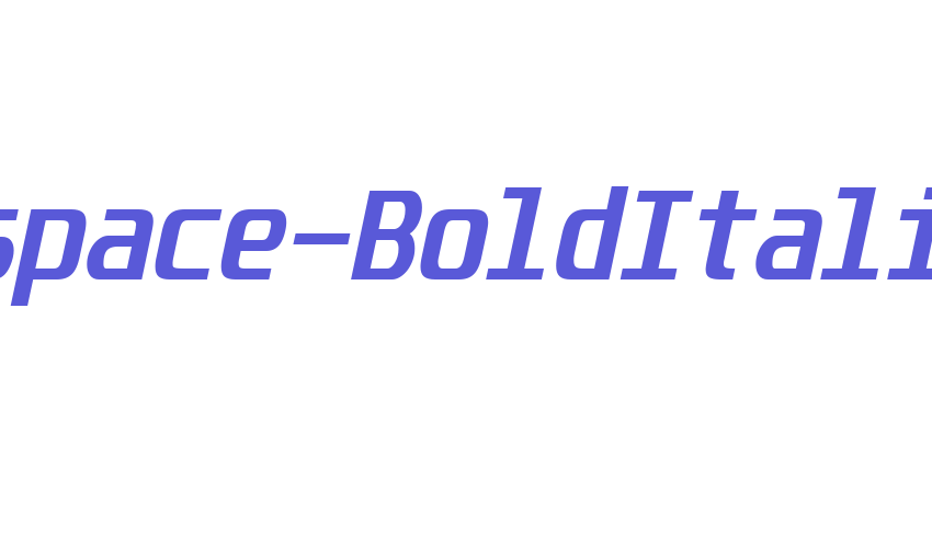 Unispace-BoldItalic Font Download