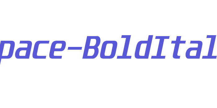 Unispace-BoldItalic Font Download