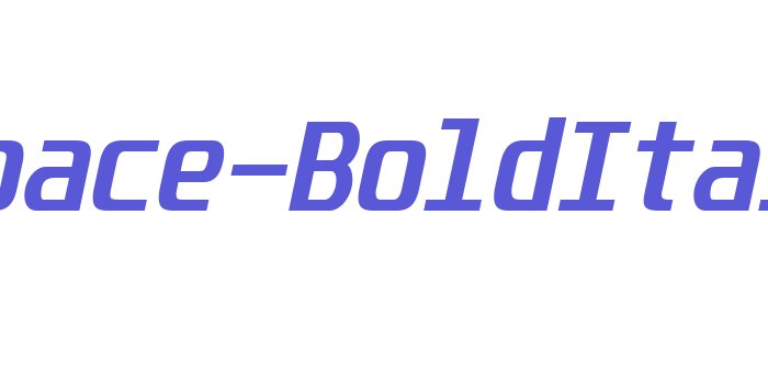 Unispace-BoldItalic Font