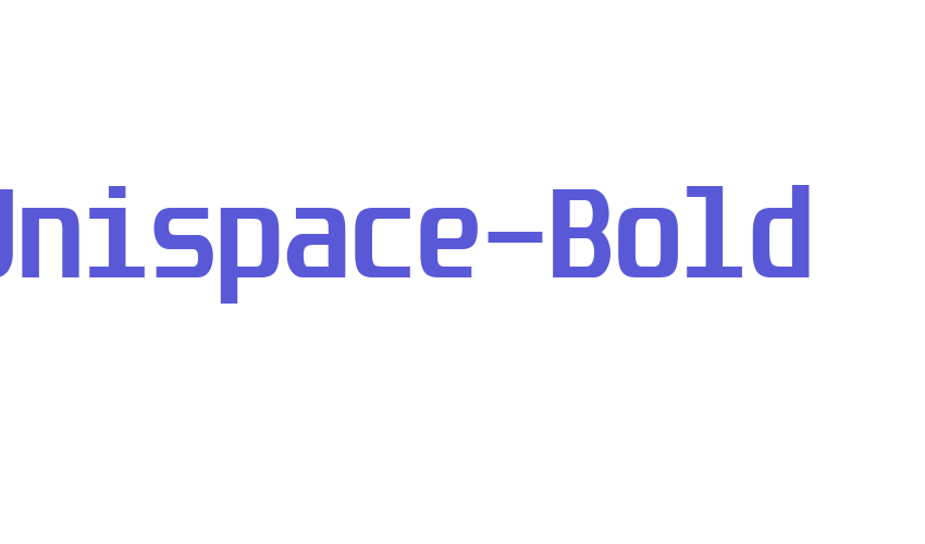 Unispace-Bold Font Download