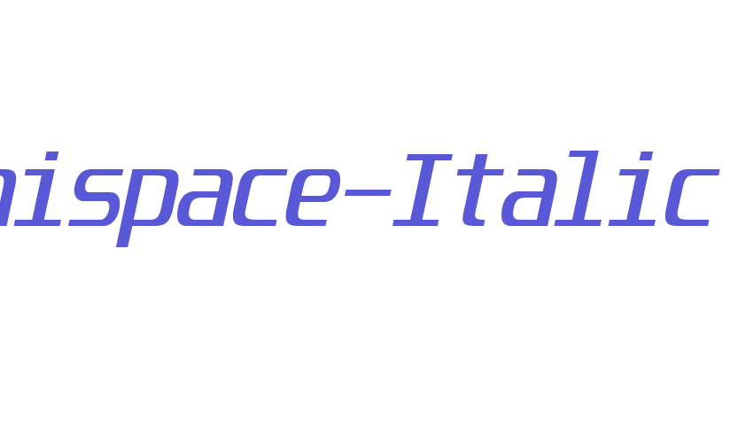 Unispace-Italic Font Download